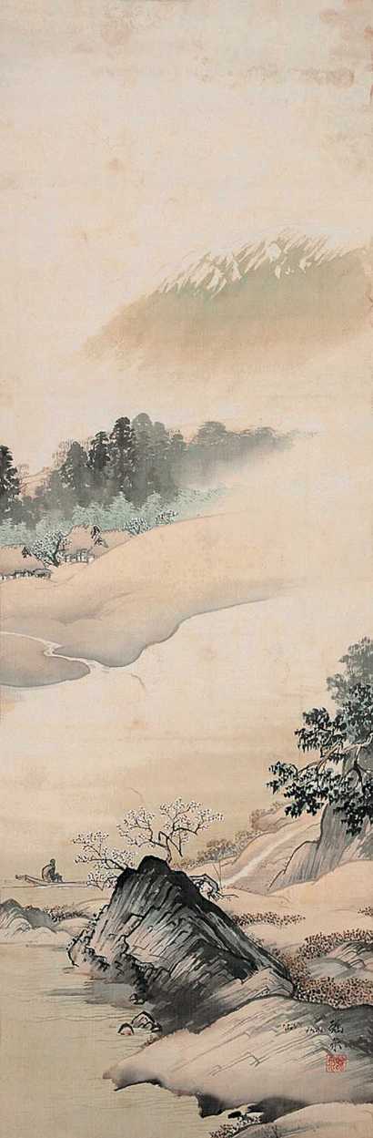 临泉（日本画） 山水 立轴